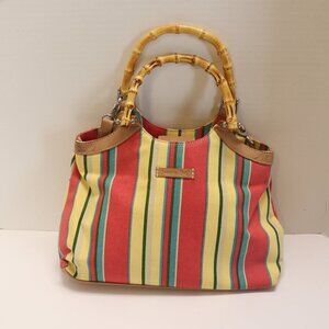 Jamaica Bay Woman's Small Tote Colorful Stripes